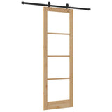 Sliding Door ORKDAL Natural and Black 78 x 232 cm 3332163