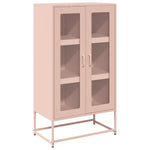 ZNTS Highboard Pink 68x39x123 cm Steel 853357