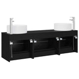 Bathroom Furniture Set 3 pcs Black 49.5 x 44.5 x 65.5 cm 3405940