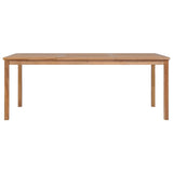 Garden Dining Set Natural Teak Large Seats 7 Rectangular 3059945