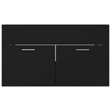 Sink Cabinet with Built-in Basin Black Engineered Wood 3070830