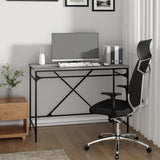 Desk Grey Sonoma 100x50x75 cm Engineered Wood and Iron 826722