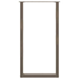 Bar Table Legs U-Shaped 2 pcs Natural Steel 60x cm Steel 4013251
