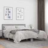 Bed Frame without Mattress Grey Sonoma 150x200 cm King Size 3280100