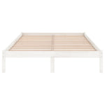 810028 Bed Frame without Mattress White Solid Wood 160x200 cm