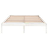 810028 Bed Frame without Mattress White Solid Wood 160x200 cm