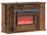 Fireplace with LED Strip Old Wood 63 x 20 x 54.5 cm 8021101