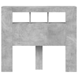 LED Headboard Concrete Grey 120x18.5x103.5 cm Engineered Wood 837340