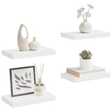 Floating Wall Shelves 4 pcs White 40x23x3.8 cm MDF 323807