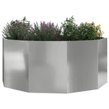 Planter Silver 120 x 120 x 50 cm Galvanised Steel 883750