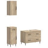 3 Piece Bathroom Cabinet Set HAARLEM Sonoma Oak Engineered Wood 3417776