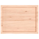 Table Top 80x60x cm Untreated Solid Wood Oak 3156298