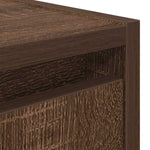 ZNTS Wall-Mounted Bedside Cabinets 2 pcs Brown Oak 38x34x40 cm 861242