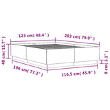 Bed Frame without Mattress Smoked Oak 120x200 cm 3209713