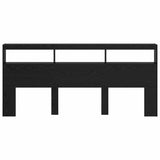 Headboard Black Oak 220 x 17 x 102 cm Engineered Wood 886258