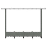 Raised Bed with Trellis and Roof Light Grey 203 x 40 x 127 cm 3423159