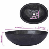 Sink Black 53x40x15 cm Marble 149172