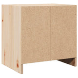 Bedside Cabinet Natural Pine Solid Pinewood Compact 808113