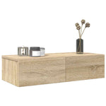 ZNTS Wall Shelf with Drawers Sonoma Oak 60x26.5x15 cm Engineered Wood 859970