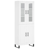 Highboard White 69.5x34x180 cm Engineered Wood 3198361