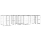 Outdoor Dog Kennel Galvanised Steel 16.94 m 3082287