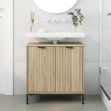 Bathroom Sink Cabinet with Door Sonoma Oak 60.5 x 33.5 x 61 cm 883416