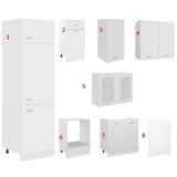 8 Piece Kitchen Cabinet Set Lyon White Engineered Wood 3067639
