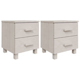 Bedside Cabinets HAMAR 2 pcs White 40x35x44.5 cm Solid Wood 340409