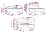 Outdoor Sofa Set 7 pcs White Solid Acacia Wood 3386773