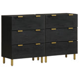 Sideboards 2 pcs Black 60x33x75 cm Engineered Wood 3309992