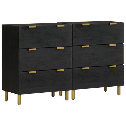 Sideboards 2 pcs Black 60x33x75 cm Engineered Wood 3309992