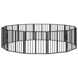 Dog Gate 12 pcs Black 60 x 60 cm Galvanised Steel 892024