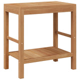 Bathroom Vanity Cabinet Solid Teak with Riverstone Sink 246496