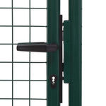 ZNTS Fence Gate Steel 100x125 cm Green 145733