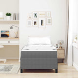 Bed Frame with Mattress Light Grey 90 x 200 cm Fabric 3399100