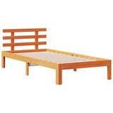 Bookcase Bed without Mattress Wax Brown 100x200cm Solid Wood Pine 3322812