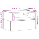 ZNTS Wall-mounted Bedside Cabinets 2 pcs Black 45x26x28.5 cm 858599