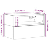 ZNTS Wall-mounted Bedside Cabinets 2 pcs Black 45x26x28.5 cm 858599