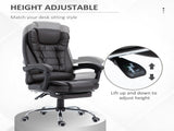 PU Leather Executive Office Chair, High Back Swivel Chair with Retractable Footrest, Adjustable T3398P328186