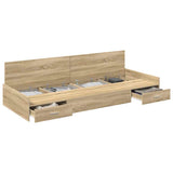Bed Frame with Headboard Sonoma Oak 75 x 190 cm Engineered Wood 3335255
