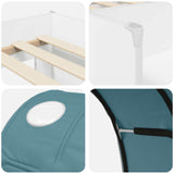 Bed with Tunnel 4 pcs White and Light Blue Engineered Wood 3423546