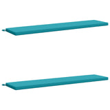 2-Piece Bench Cushions SOEST 2 pcs 100% Polyester Turquoise 949251