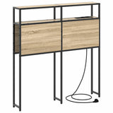 Storage Headboard with Shelf Sonoma oak 80 cm Engineered wood 859726