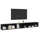 TV Cabinet Set 3 pcs Black Oak 37 x 35 x 107 cm Engineered Wood 3393553