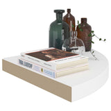 Floating Corner Shelves 2 pcs White 35x35x3.8 cm MDF 323917