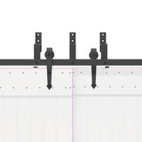 Sliding Door Hardware Kit 213,5 cm Steel Black 3295726