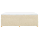 Box Spring Bed with Mattress Cream 120x200 cm Fabric 3285371