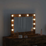 Vanity Mirror Rectangular Smoked Oak 60 x 45 x 18 cm 868313