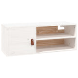 Wall Cabinet White 80x30x30 cm Solid Wood Pine 818387