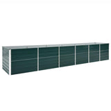 47069 Garden Raised Bed Galvanised Steel 480x80x77 cm Green